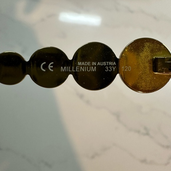 Christian Dior Millenium Amber Gold Bubble Wrap Sunglasses and Cosmetic Pouch - Picture 5 of 13